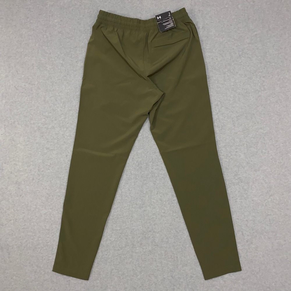 Under Armour UA Vibe Woven Tapered Pant Marine Green Men's Small 1386556-390 NWT - Picture 2 of 9
